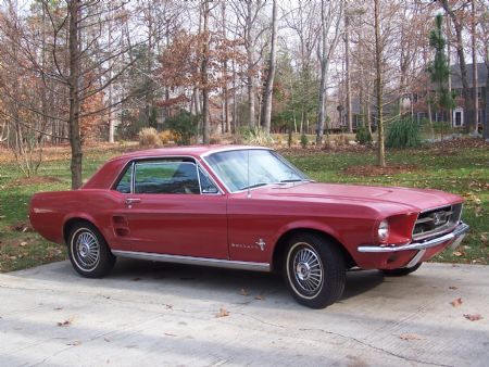 1967 red mustang convertible